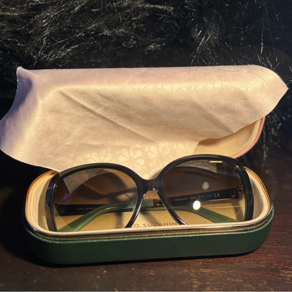Kate Spade ♠️ Havana Green/Gray Gradient Aqua Sunglasses